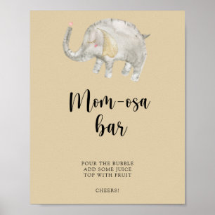 Elefant Luftballon \ Mom-osa Bar Poster