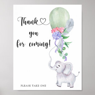Elefant & Luftballon \ Vielen Dank fürs Kommen Poster