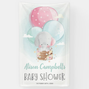 Elefant Luftballons Geschlechtsneutrale Babyparty Banner