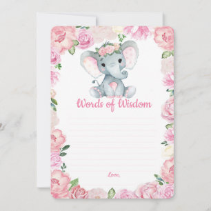 Elefant Mädchen Dusche Worte der Weisheit Einladung