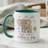 Elefant Mama Baby Erster Muttertag Design
