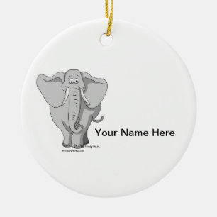 Elefant - Männlich Keramikornament