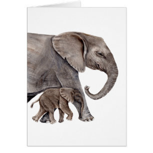 Elefant mit Baby Elephant
