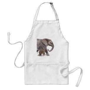 Elefant mit Baby Elephant Schürze