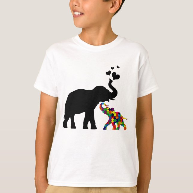 Elefant mit Babyautismus-Shirt T-Shirt (Vorderseite)