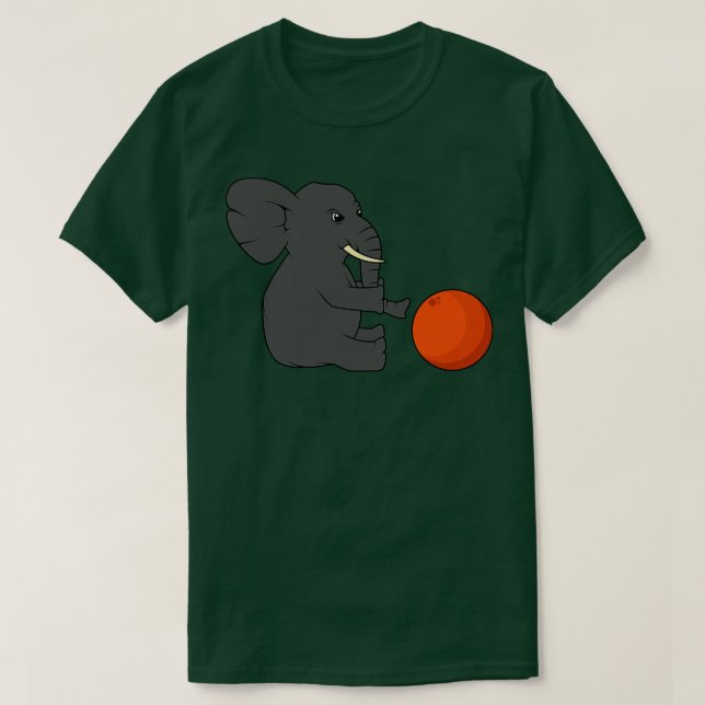 Elefant mit Ball T-Shirt (Design vorne)