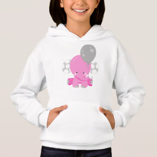 Elefant mit Ballon, rosa Elefant, Süße Tier Hoodie