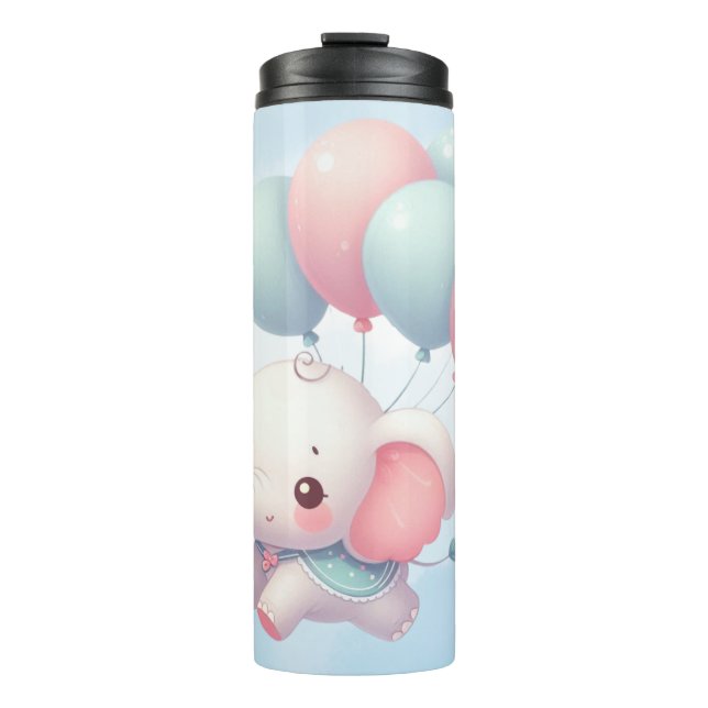 Elefant mit Ballons Thermosbecher (Vorderseite)