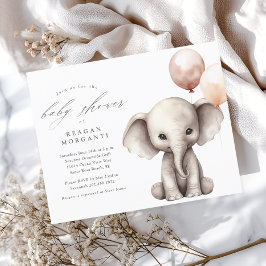 Elefant mit Balloons Neutral Budget Baby Dusche