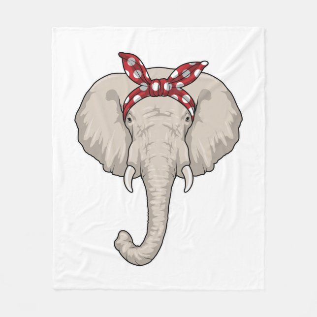 Elefant mit Bandana Fleecedecke (Vorderseite)