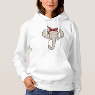 Elefant mit Bandana Hoodie