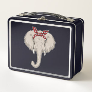 Elefant mit Bandana Metall Brotdose