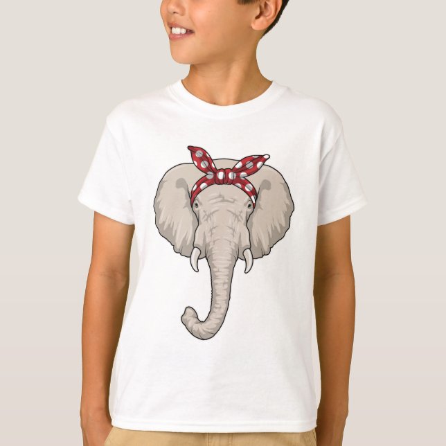 Elefant mit Bandana T-Shirt (Vorderseite)