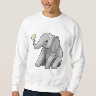Elefant mit Blume Sweatshirt