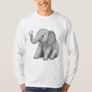 Elefant mit Blume T-Shirt