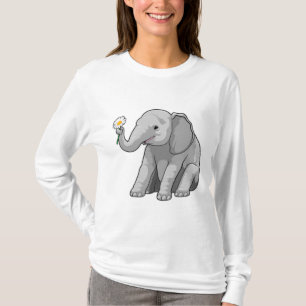 Elefant mit Blume T-Shirt