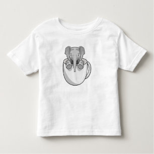 Elefant mit Cup Kleinkind T-shirt