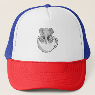 Elefant mit Cup Truckerkappe
