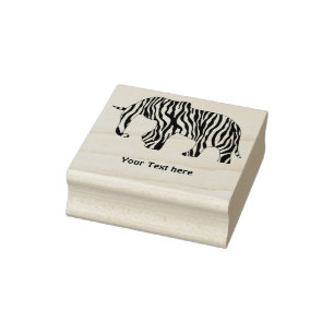 Elefant mit den Zebra-Streifen (recht) + Ihre Gummistempel