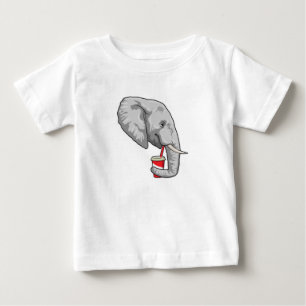 Elefant mit Drink Baby T-shirt