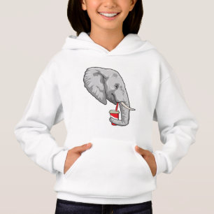 Elefant mit Drink Hoodie
