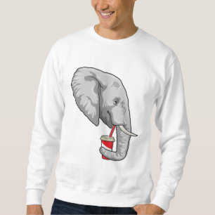 Elefant mit Drink Sweatshirt