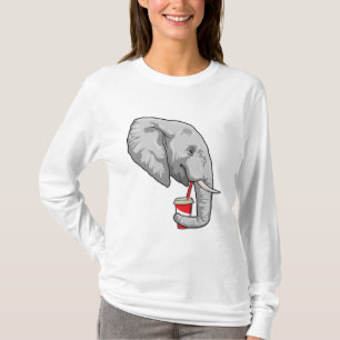 Elefant mit Drink T-Shirt
