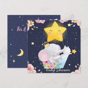 Elefant mit einer Kinderdusche Einladung