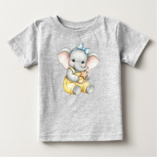 Elefant mit einer Schlacht von Natasha Us Baby T-shirt
