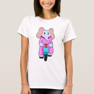 Elefant mit Fahrrad T-Shirt