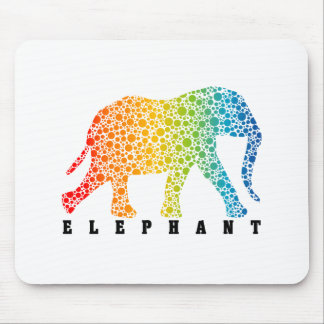 Elefant mit Farben Mousepad