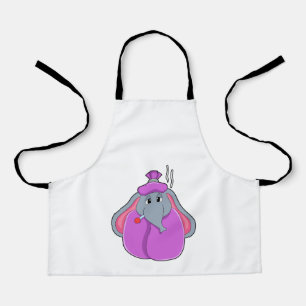 Elefant mit Fieberthermometer Schürze