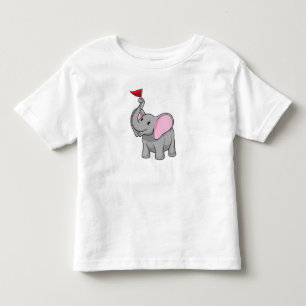 Elefant mit Flagge Kleinkind T-shirt