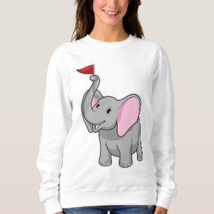 Elefant mit Flagge Sweatshirt