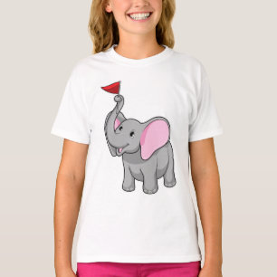 Elefant mit Flagge T-Shirt