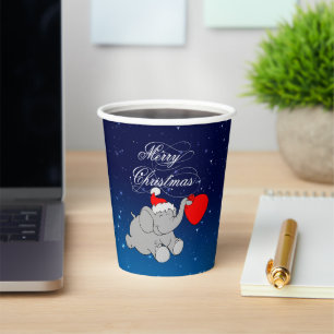 Elefant mit Geschenkpapier-Cup Pappbecher