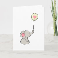 Elefant mit Herz in Ballon