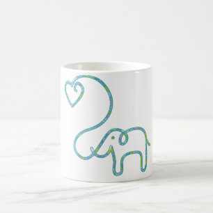 ELEFANT mit Herzen Tasse