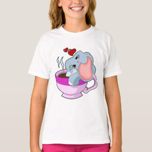 Elefant mit Kaffee-Cup T-Shirt