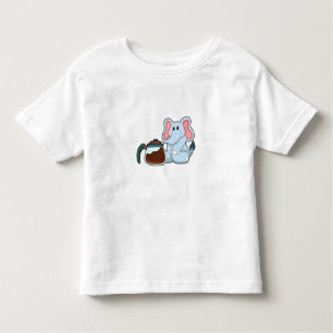 Elefant mit Kaffeekanne Kleinkind T-shirt