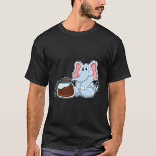 Elefant mit Kaffeekanne T-Shirt
