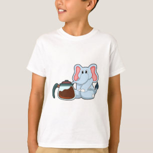 Elefant mit Kaffeekanne T-Shirt