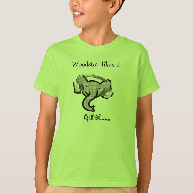 Elefant mit Kopfhörern T-Shirt (Vorderseite)