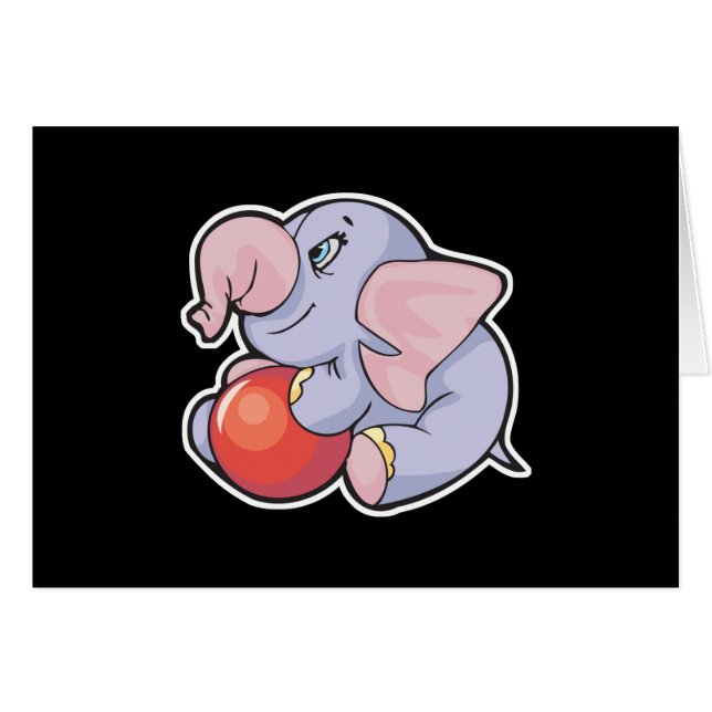 Elefant mit Kugel (Vorderseite (Horizontal))