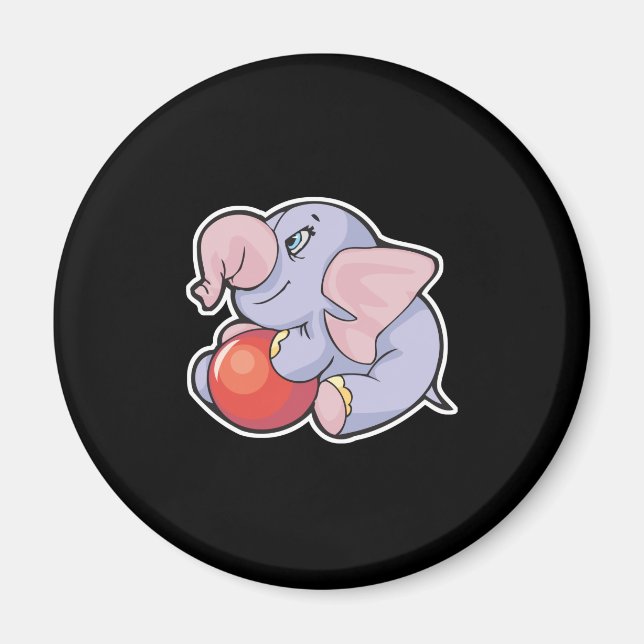 Elefant mit Kugel Magnet (Vorne)