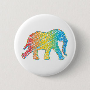 Elefant mit Linien Button