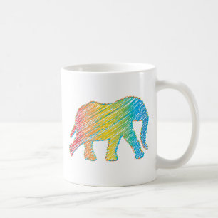 Elefant mit Linien Tasse
