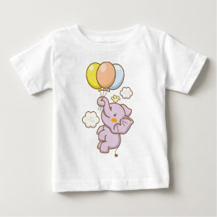 Elefant mit Luftballon Baby T-shirt