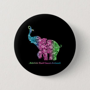 Elefant mit metastasiertem Brustkrebs in der Blume Button
