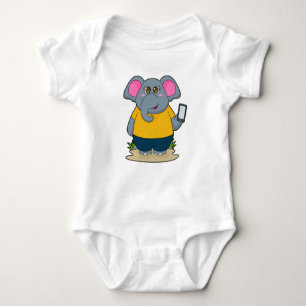 Elefant mit mobil baby strampler